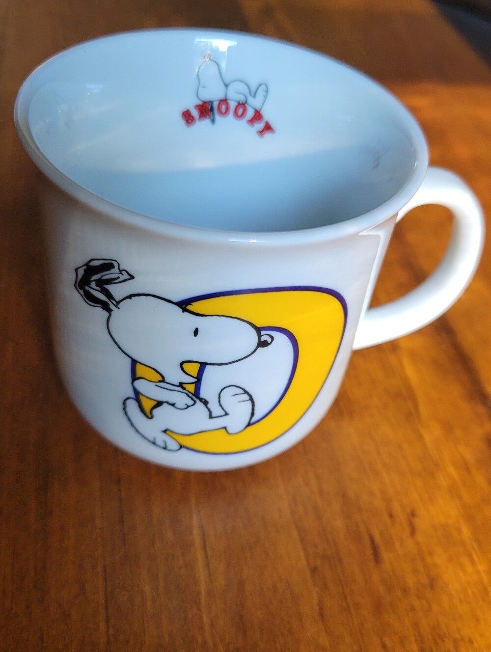 Vintage Peanuts Alphabet Collector Mug "O Is For Orchestra" Snoopy Woodstock